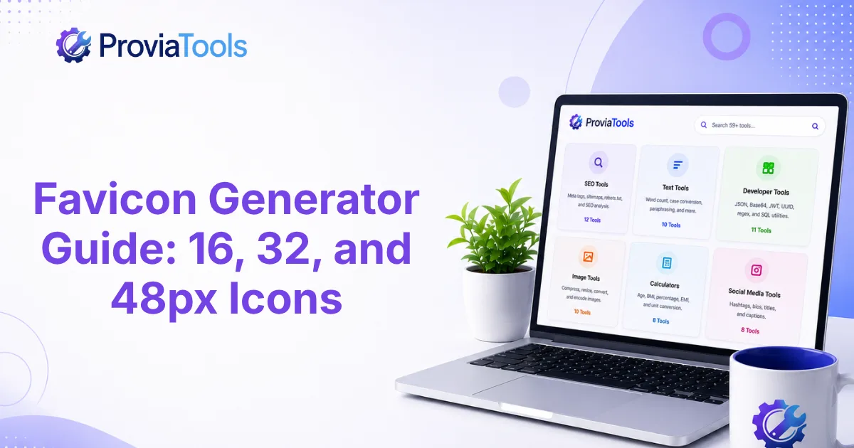 Favicon Generator Guide: 16, 32, and 48px Icons