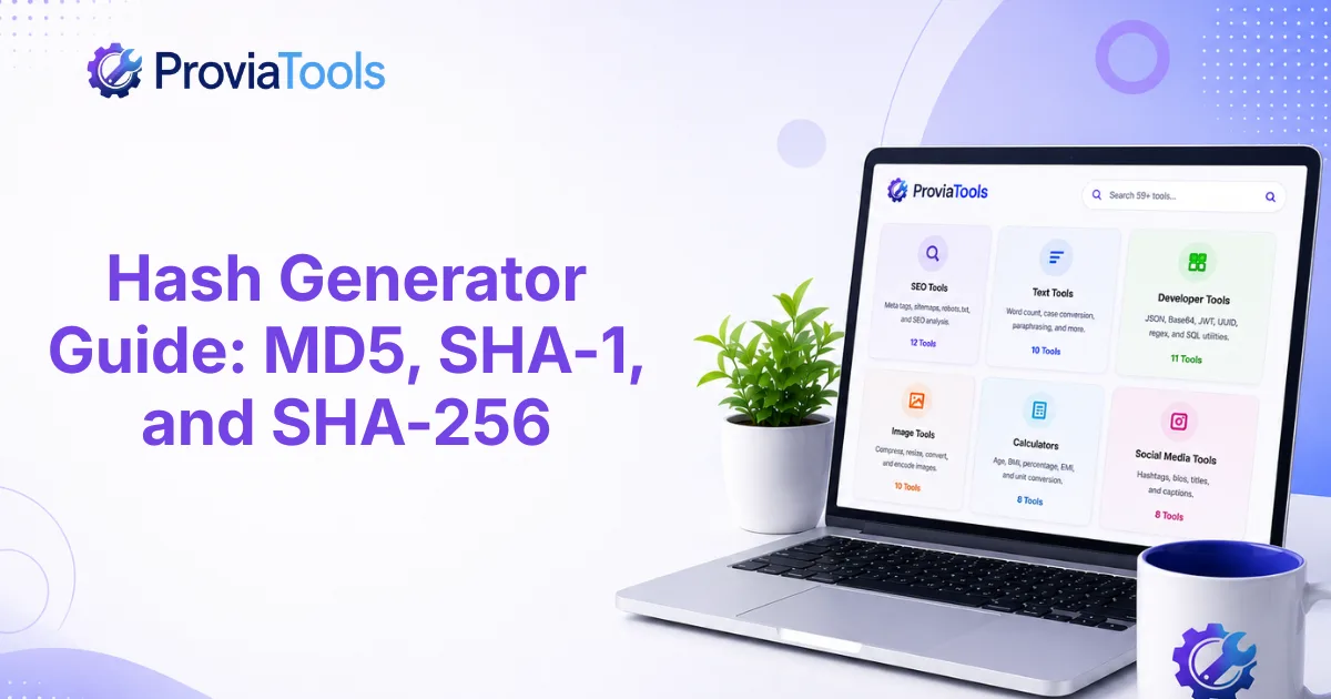 Hash Generator Guide: MD5, SHA-1, and SHA-256