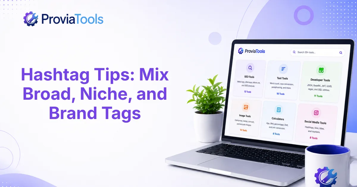 Hashtag Tips: Mix Broad, Niche, and Brand Tags