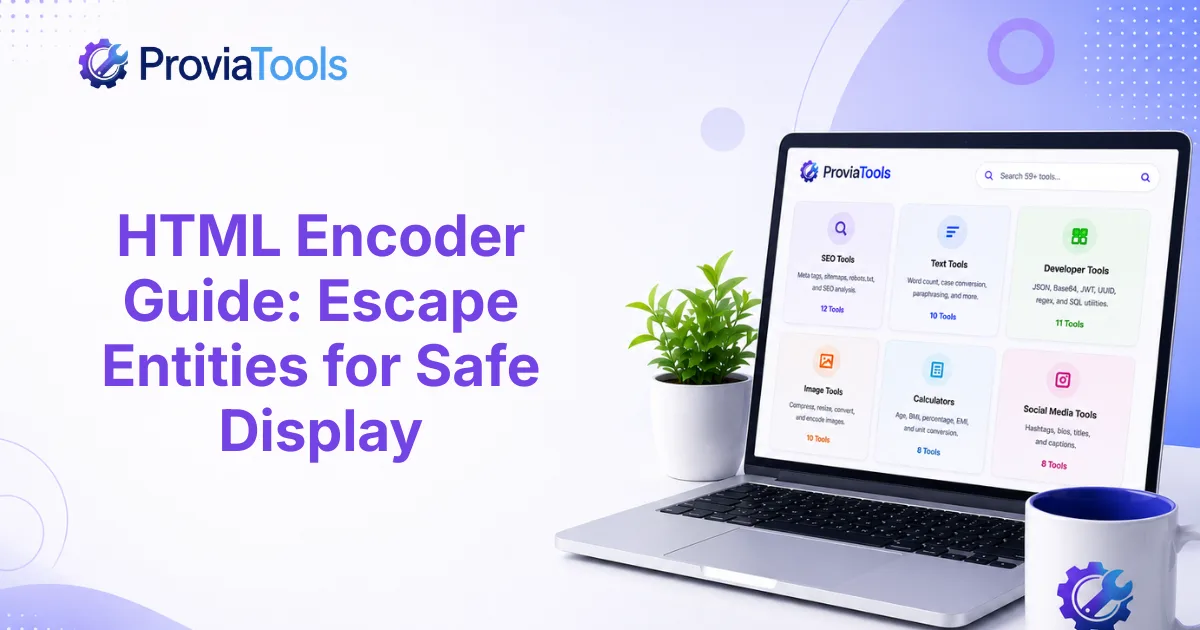 HTML Encoder Guide: Escape Entities for Safe Display