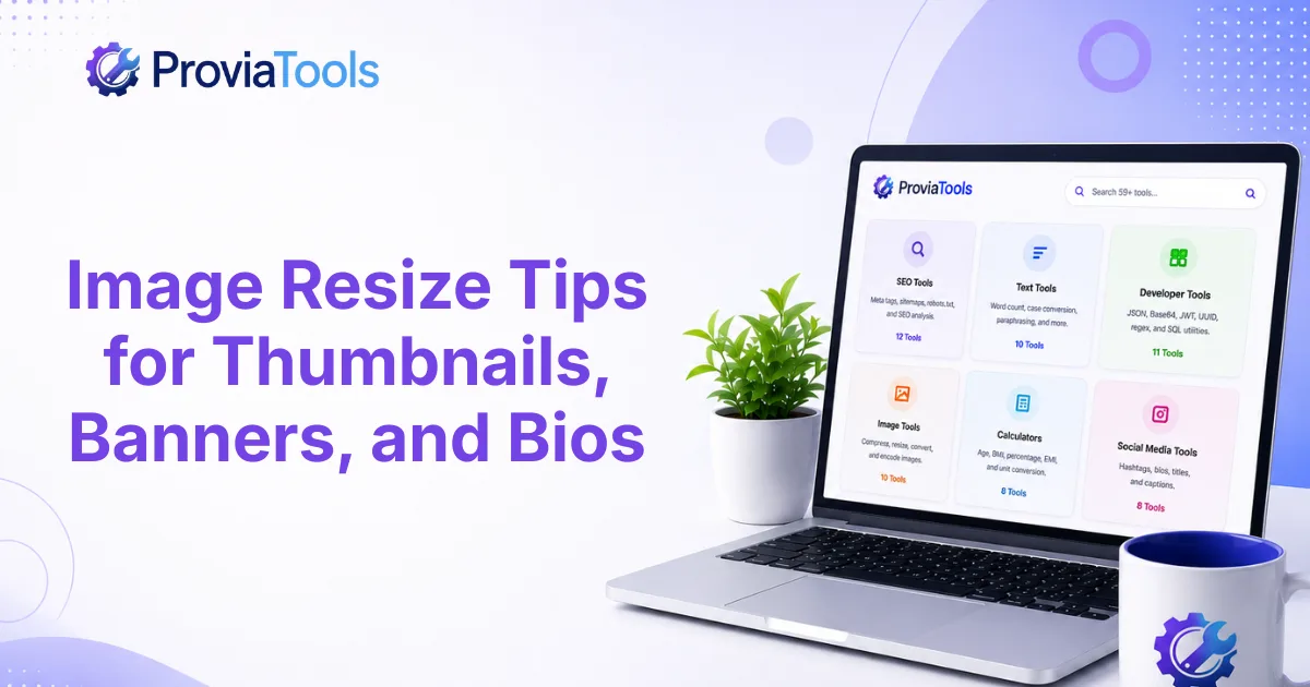 Image Resize Tips for Thumbnails, Banners, and Bios