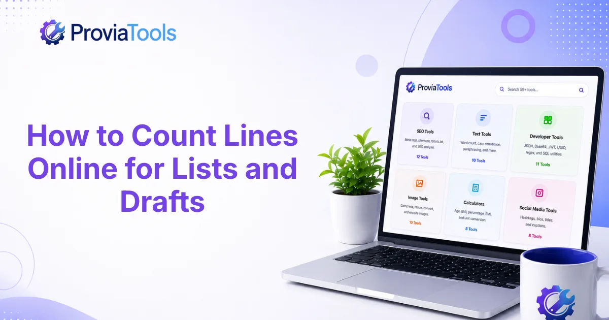 How to Count Lines Online for Lists and Drafts