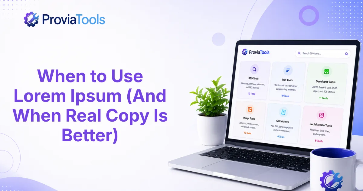 When to Use Lorem Ipsum (And When Real Copy Is Better)