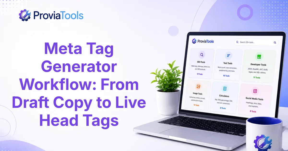 Meta Tag Generator Workflow: From Draft Copy to Live Head Tags