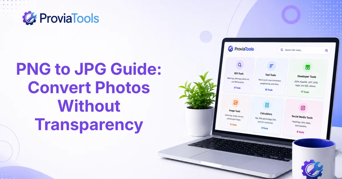 PNG to JPG Guide: Convert Photos Without Transparency
