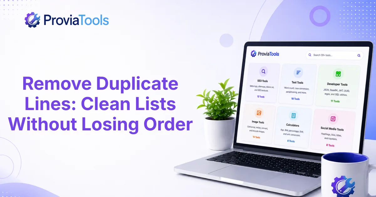 Remove Duplicate Lines: Clean Lists Without Losing Order