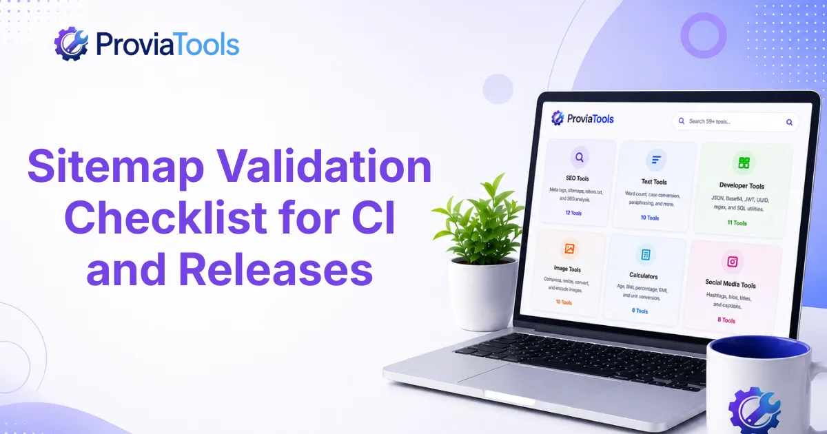 Sitemap Validation Checklist for CI and Releases