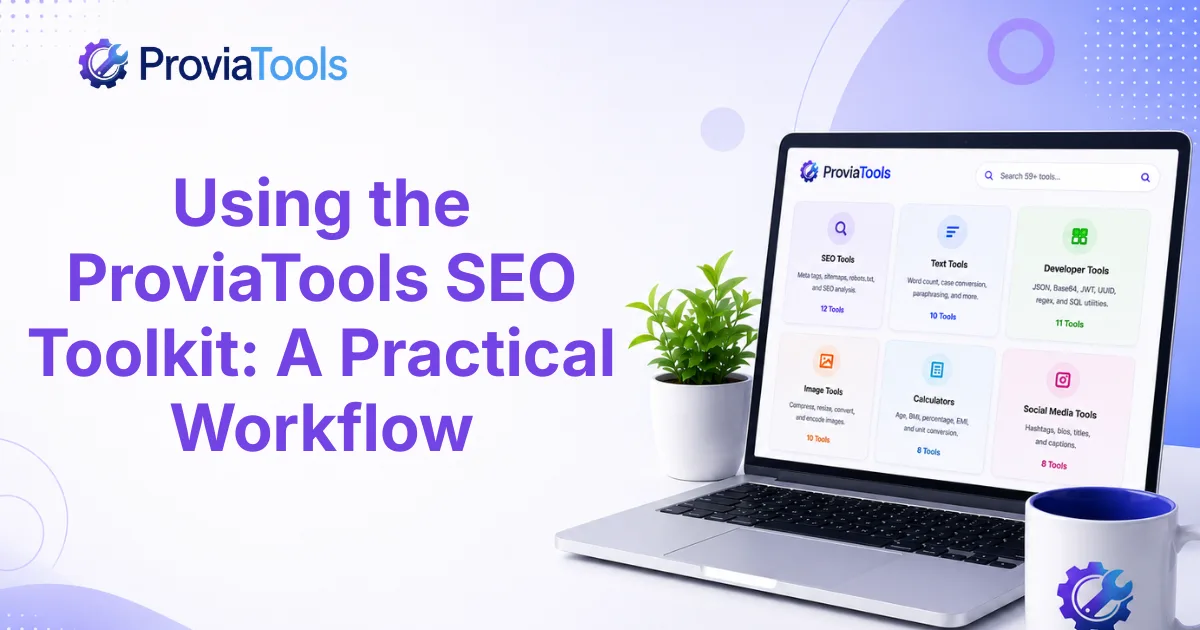 Using the ProviaTools SEO Toolkit: A Practical Workflow